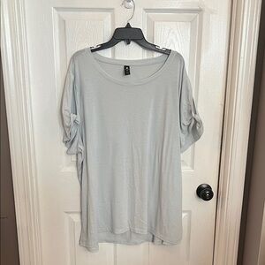 Velocity Women's Soft Light Blue Short Sleeve Top